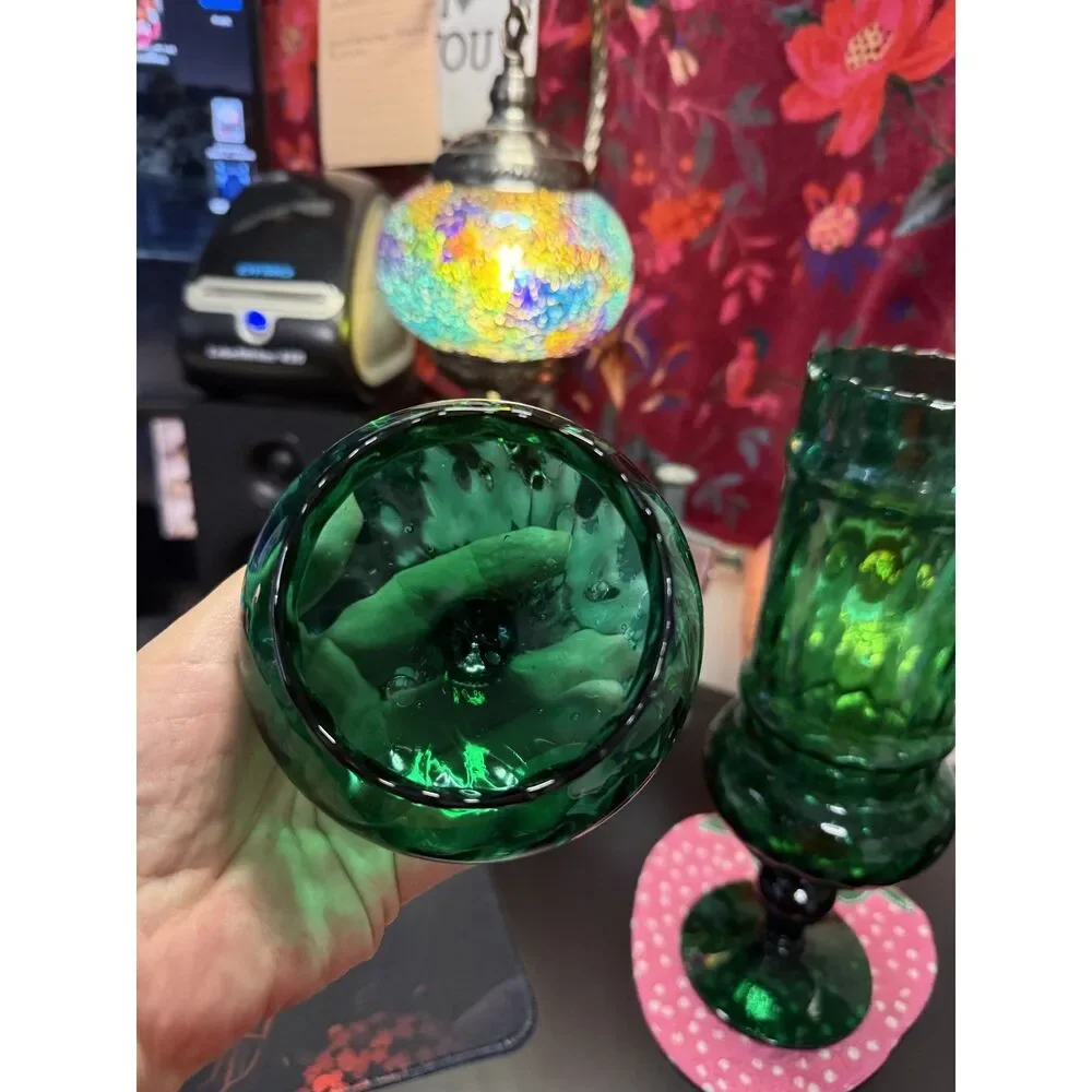 Fabulous Piece of Green Italian Empoli, Lidded Apothecary Jar